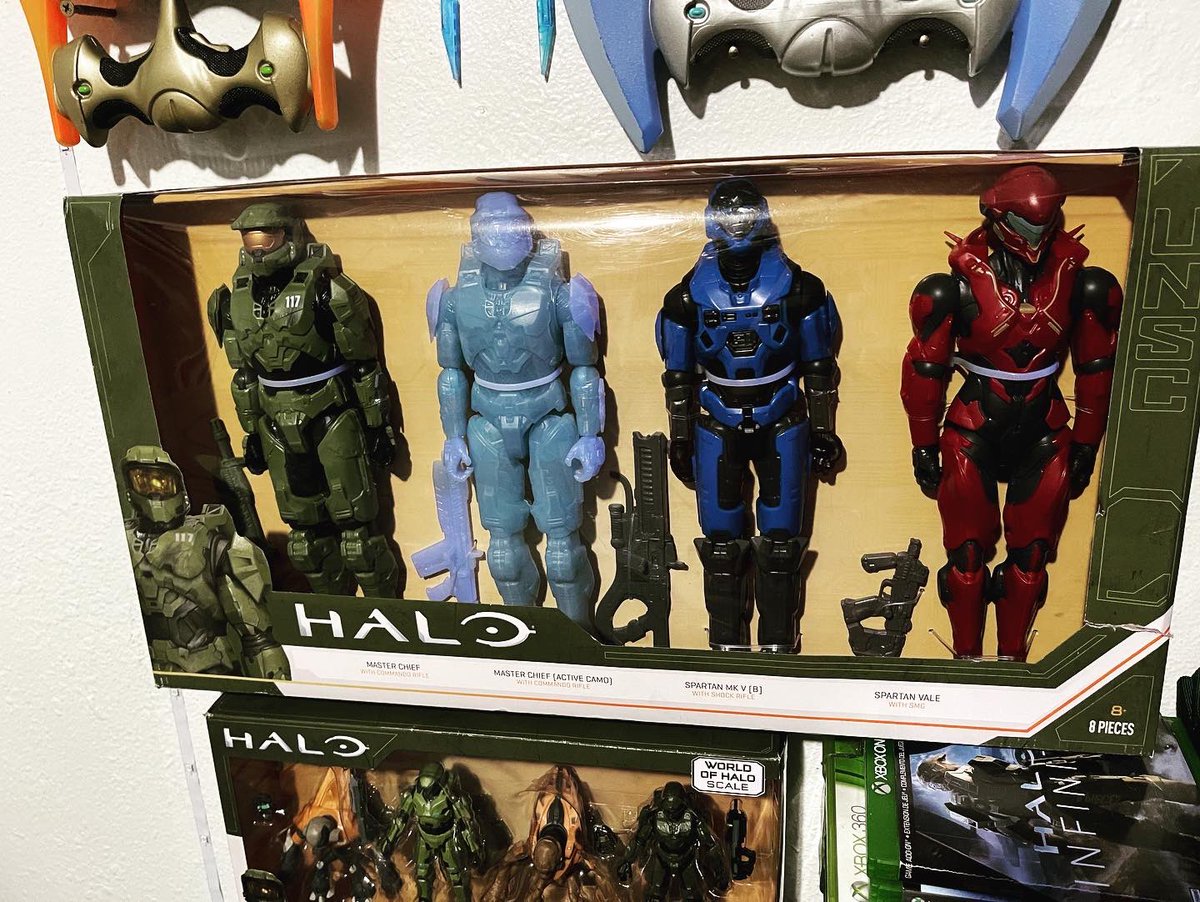 1989Rebel's tweet photo. New additions to the halo wall of destiny. My favorite place in the house… https://t.co/M3Hbmegv4e