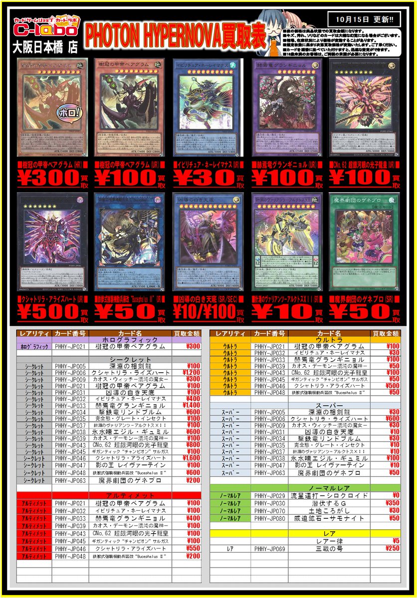 遊戯王 買取情報】 新弾 『PHOTON HYPERNOVA (フォトン・ハイパー