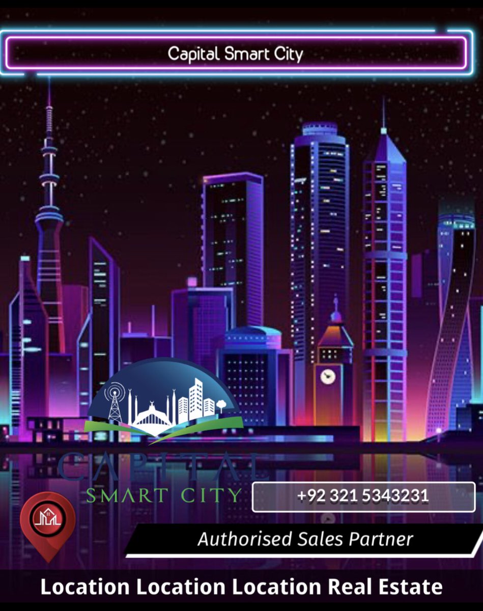 Location Location Location Real Estate (@csc_lsc) on Twitter photo Capital Smart City, Overseas Prime-II, 5 Marla, 7 Marla, 10 Marla, 12 Marla, 1 Kanal Residential plots available on easy instalments #SmartCity #realestate #pakistan Capital Smart City, Overseas Prime-II, 5 Marla, 7 Marla, 10 Marla, 12 Marla, 1 Kanal Residential plots available on easy instalments #SmartCity #realestate #pakistan