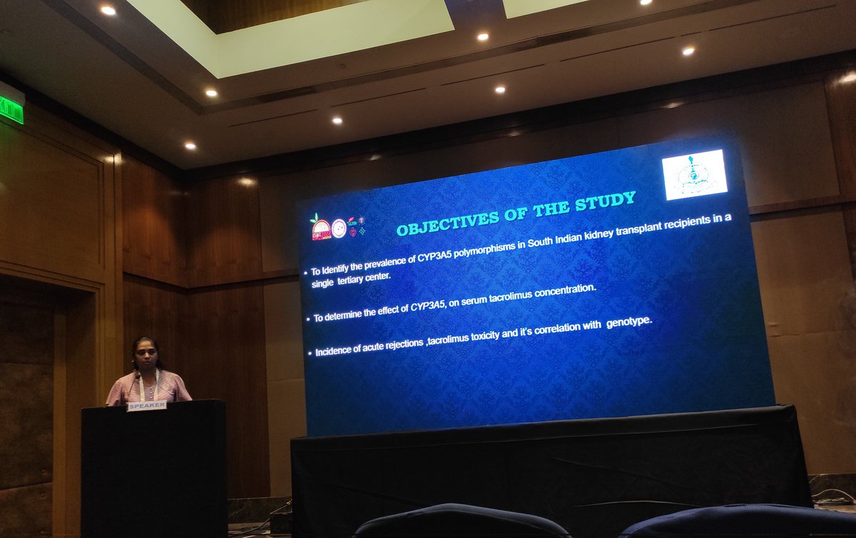 KajareeG's tweet photo. Great study from NIMS on 'prevalence of CYP3A5 genomic variances and it's effect on Tac dosing in KTR'. Great presentation too by @DrLavanyaSRBhat 
#ISOT2022Nagpur 
@bhushan_sree
@SwarnalathaGud2 
@isot_2022 https://t.co/hSX4MDpT71