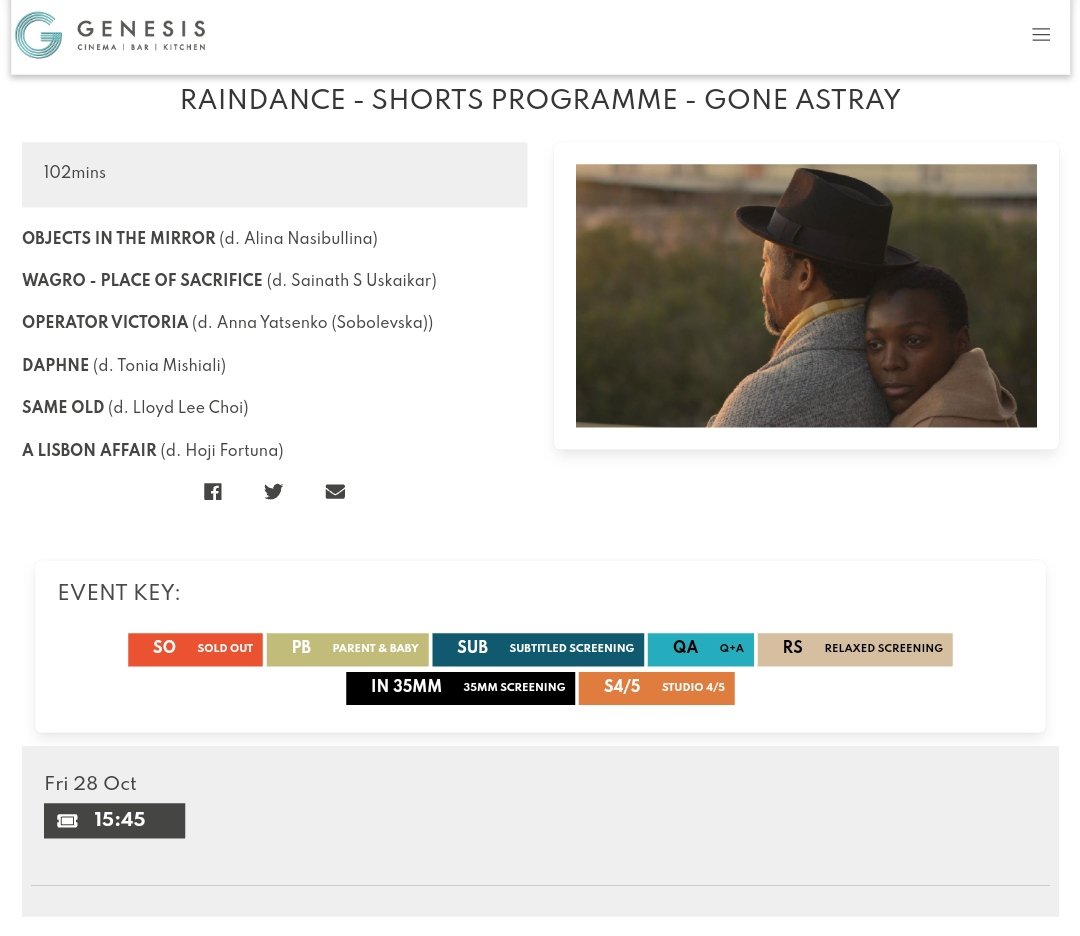 sainathuskaikar's tweet photo. #WAGRO October screening schedule
1. Raindance film festival
28th October, 15 45 pm
Genesis Cinema
93-95 Mile End Rd London E1 4UJ United Kingdom
Book your tickets here :
https://t.co/85GsaI7YVS
2. SASFF - 2022
29th October, 6 pm
Belur, W.B, IIndia
@Raindance https://t.co/cbK8g7pmCY