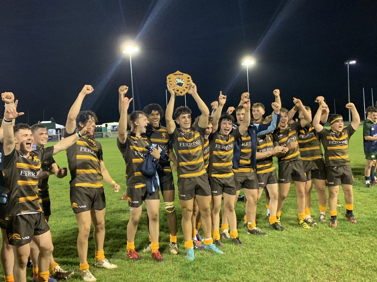 Habsmonmouth's tweet photo. The 1st XV rugby team at Monmouth School for Boys retained the Border Shield last night.
The boys put in a superb second-half display to storm to a comprehensive 43-10 victory against Malvern College at Ledbury Rugby Club. #Congratulations #rugby #BorderShield #sport https://t.co/qt6m92ZI76