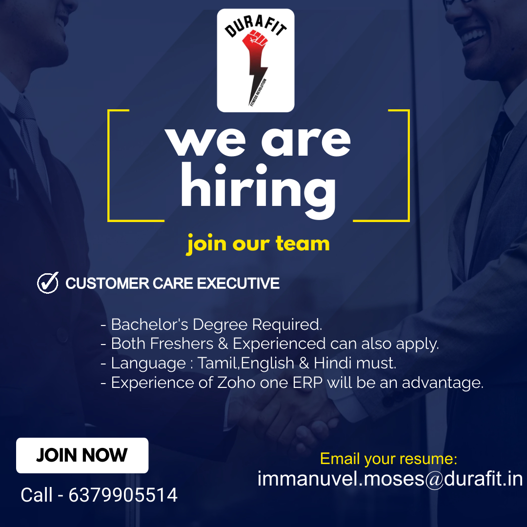 DurafitHr's tweet photo. #HiringAlert 
#CustomerCareRole
#JoinUs https://t.co/hu4G2Wo1Ge