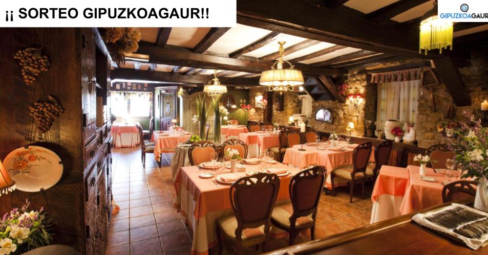 ¡¡SORTEO GIPUZKOAGAUR!!
Sorteamos un menú degustación para 2 personas en uno de los templos gastronómicos de Zarautz, el Restaurante Otzarreta
Para participar síguenos y comparte la publicación.
Puedes participar hasta el domingo 16 de octubre
restauranteotzarreta.com