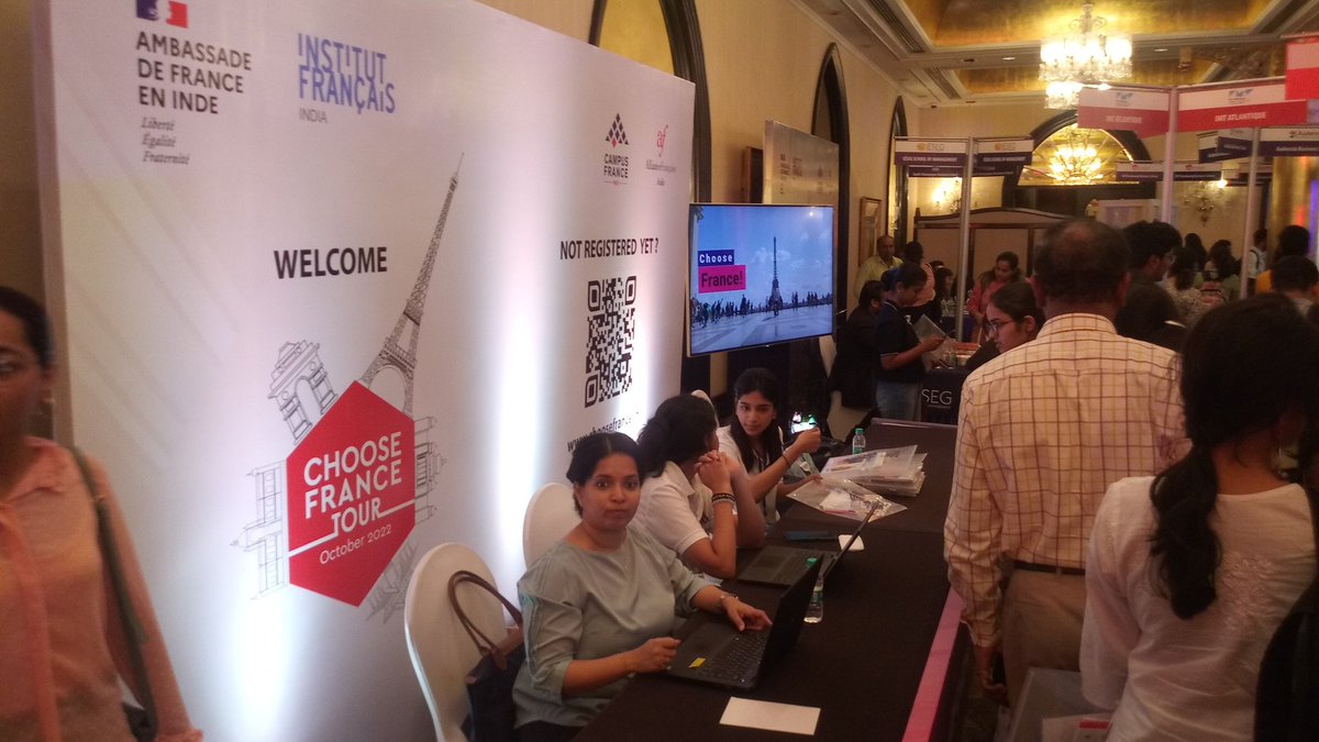 rakocevic_ivan's tweet photo. Fantastic job by @cfindia @ifiofficiel @CampusFrance @FranceBombay for the Choose France Tour 2022 in Mumbai today, together with @AFMumbai @imt_bs @IMTAtlantique @inter_univlille @KedgeBS @univamu and many others ! 35 French HEI represented ! https://t.co/VaMie8JEyz