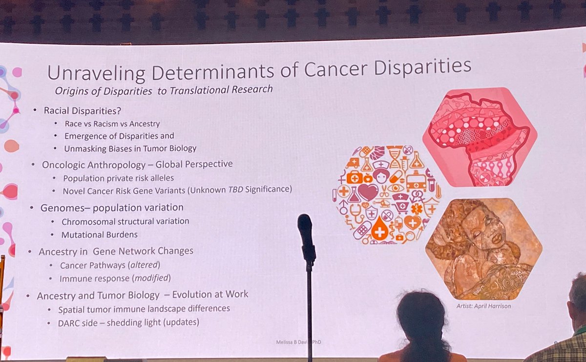Amazing start of the day! Inspiring talk unravelling the determinants of breast cancer racial disparities  by Melissa Davis <a href="/MeliD32/">Melissa B Davis, PhD</a> in #MAP2022