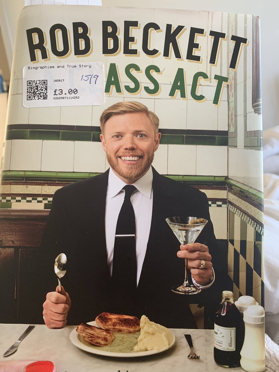 Kaffy44's tweet photo. @robbeckettcomic the charity shop we’re having a laugh 😂 I’m loving the book though 😍 https://t.co/S3ZdIuZC3M
