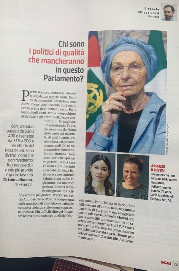 antoniopalmieri's tweet photo. Non posso non ringraziare pubblicamente @nomfup. Grazie Filippo Sensi! Contraccambio stima e considerazione. @oggisettimanale #15ottobre https://t.co/tJcSt1zgm1