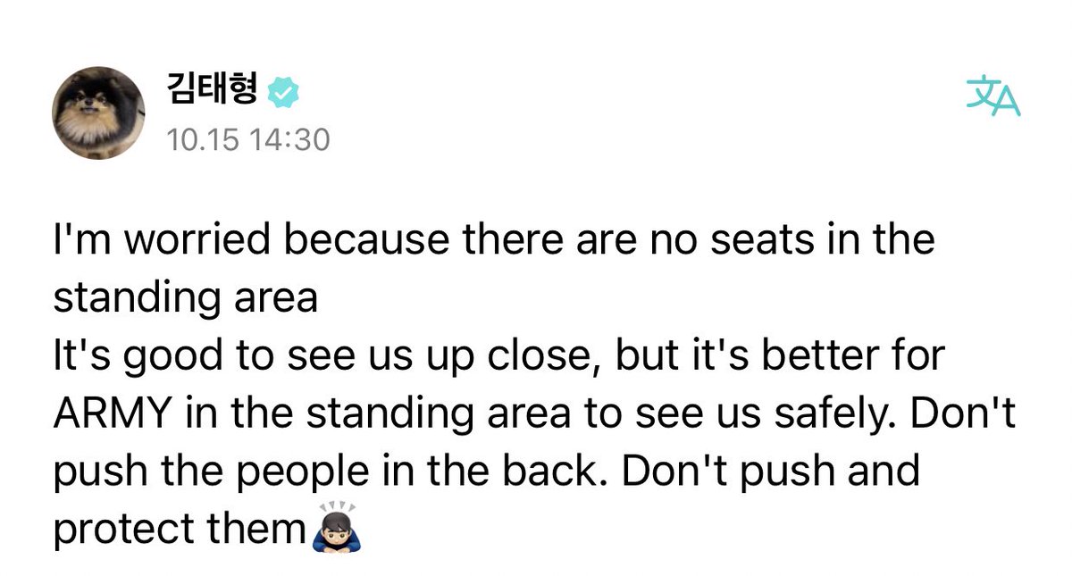 Taehyungimpact's tweet photo. Taehyung is really the sweetest and kind human ever. He cares and cherishes armys so much 🥹 whenever  it comes to concert time, he’ll comes and reassures us. https://t.co/5iF37IkrTo