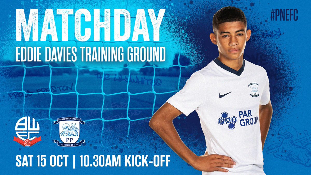 💥 BACK IN ACTION! 

🆚 Bolton Wandererrs
📍Eddie Davies Training Ground
⌚️ 10.30am Kick-Off 
🏆 Youth Alliance Cup
📱 Live Updates 

#pnefc #PNEU19