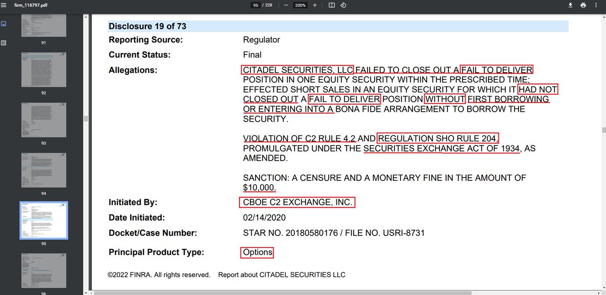 EduardBrichuk's tweet photo. Citadel Securities LLC are constantly violators of REG SHO and Securities Exchange ACT of 1934.
But because of Acceptance, Waiver, & Consent (AWC) they don't have to admit it.
"WITHOUT ADMITTING OR DENYING THE FINDINGS" is the statement on every violation which is the (AWC). https://t.co/xl6b8ODrmm