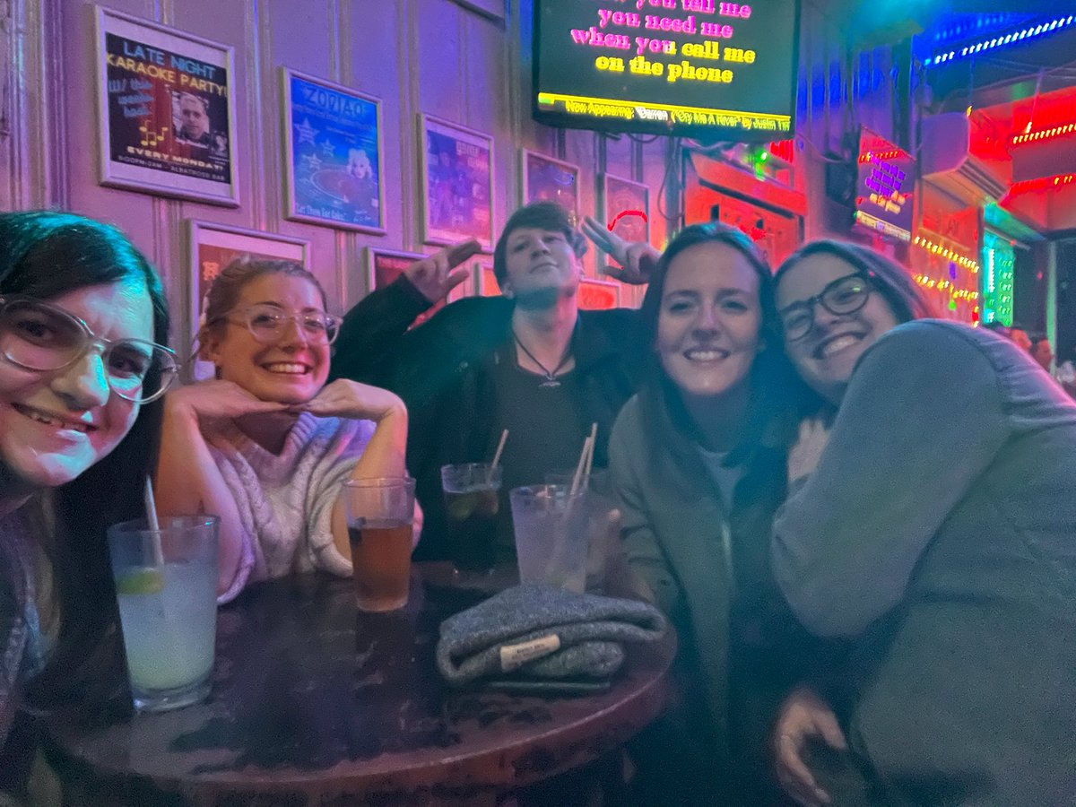 sprad3s's tweet photo. apologies for looking insane but so happy to be with @ericedwardthor @steffcabs @laura_mac33 https://t.co/hQHOFrXIgK