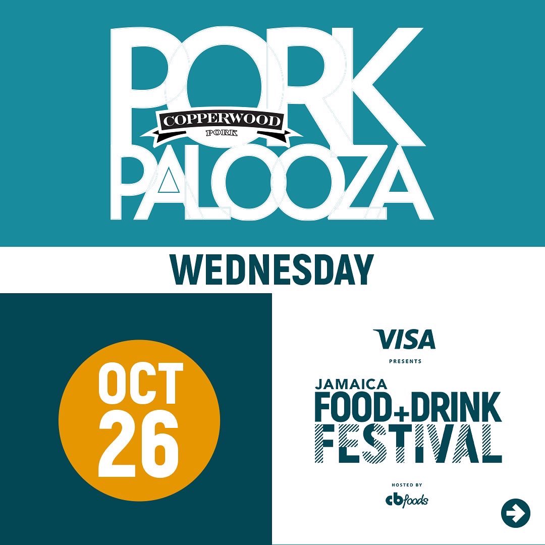 JAFoodandDrink's tweet photo. Pork lovers UNITE!
Get ready for delicious pork dishes using the one and only @copperwoodpork, tasty cocktails and incredible vibes from Dj Delano at this year's staging of Pork Palooza!
#PorkPalooza #CopperwoodPork #JFDF2022 #JFDFLive #FlavourVibesKingston https://t.co/Oev7mfrRK3