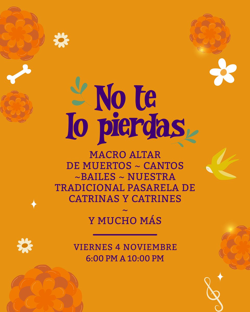 ¿Estás listo para nuestro Festival de Día de muertos? 💀

Ven este 4 de noviembre y disfruta del macro altar de muertos, cantos, bailes y mucho más 🤩

¡Te esperamos! 🙌🏼

#ColegioSubiré #FormamosEmprendedores #DíaDeMuertos #FestivalDíaDeMuertos