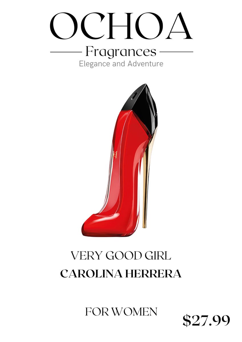 OCHOAFragrances's tweet photo. #ELEGANTES Y #SEDUCTORAS💕😏
Así son #GoodGirl y #VeryGoodGirl👠 fragancias de la prestigiosa marca #CarolinaHerrera, cómplices perfectas de las intenciones nocturnas de muchas #Damas;👩🏻 con ellas no esperes ver hombres rendidos a tus pies, sino peleándose por vuestro corazón.❤️🔥 https://t.co/LKL0bzz51a