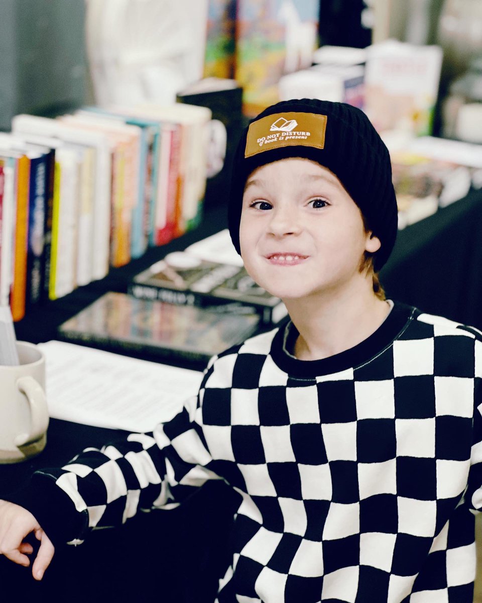 Kiddo helped set up for an event today. 😎