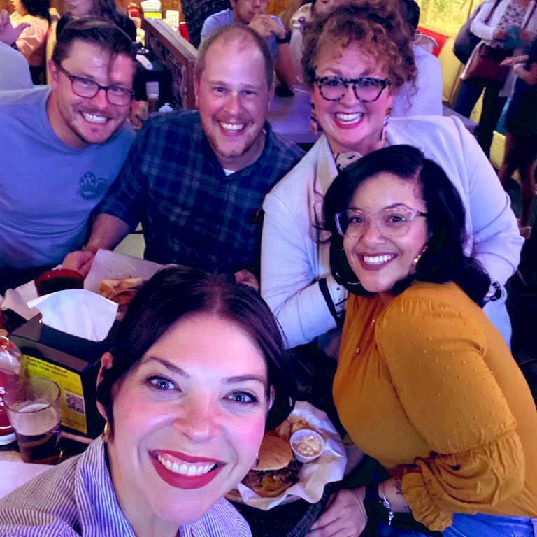 racheldhumph's tweet photo. #TXCSS2022 means I get to meet so many of my #civicbesties in real life! @BRInstitute @ConstitutionCtr @RetroReport @SphereSummit all together! So fun! #civicsislife #civiceducation #civicsforall https://t.co/N0AVCUTTny