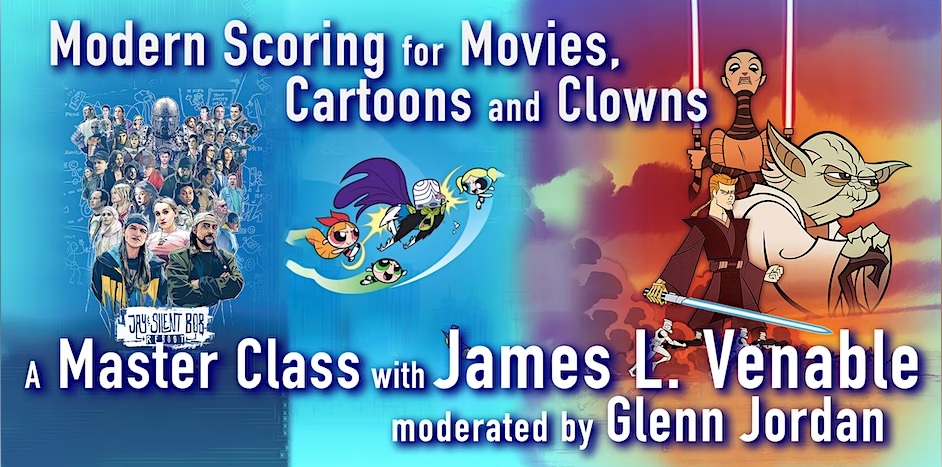 composerjk's tweet image. Tomorrow Sat 15 Oct 2022 noon PT, @_ASMAC Master Class in Modern Scoring for Movies, Cartoons, &amp;amp; Clowns w/James L. Venable! 2+ hours, free!

Jim scored many @ThatKevinSmith films, @ClerksMovie, #powerpuffgirls, @TheCloneWars, #SamuraiJack @adultswim,…

eventbrite.com/e/masterclass-…