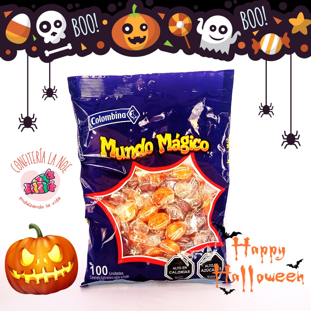 confiterialanoe's tweet photo. 🛍️ #NuevoProducto | ¡Feliz #Halloween! 🎃

Caramelos Mundo Mágico Colombina, 100 unidades, bolsa 310 g.

#Precio $1.500 c/u

Compras con retiro en punto de ventas, horario funcionamiento Persa Reina Norte Vi-Sa-Do 17:00 a 23:00 horas.

#ConfiteríaLaNoe #PersaReinaNorte https://t.co/U80G13V7uz