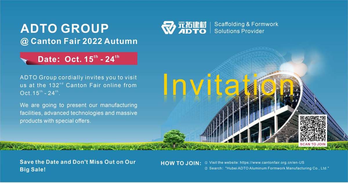 adtoscaffold's tweet photo. Welcome to our #Livestream during the 132nd ＃CantonFair. Join us after scanning QR code. https://t.co/OxCJ8HoLKy