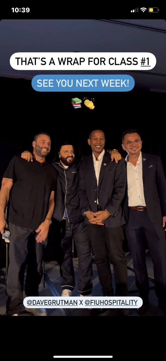 creativesbycel's tweet photo. The best class ever!! Thank you @DaveGrutman @FrancisSuarez @michaelbay @djkhaled @OriginalShyne #TheDaveGrutmanExperience #WeAreFIU @FIUHospitality @FIUBusiness https://t.co/7MdgzeggKi