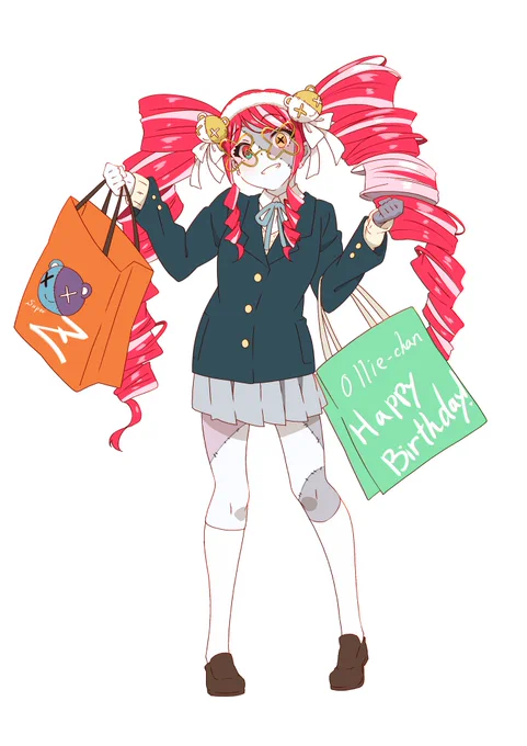 #graveyART #HOLL13DAY22 #HOLL13DAYPRESENT遅れたけど!オリーちゃんお誕生日おめでとおおおおお!!!!!けいおん!の曲を歌っていたのでそれっぽく描いてみました…!The K-ON! song you sang during your birthday stream was impressive!  So I tried to make a pattern similar to that! 