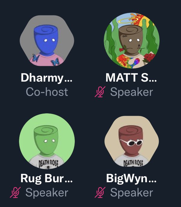 Seeing <a href="/RareRosesNFT/">Rare Roses 🌹</a> in Spaces is the best feeling 🥲