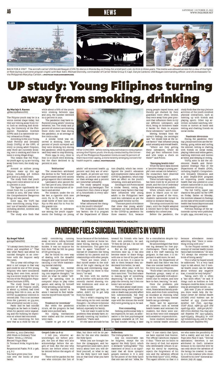 MariejoSRamos's tweet photo. Moving forward from the survey’s findings, sociologist @sosyolohija said “we should look at the social factors” that influence young adult sexuality and overall health: Where are they getting these substances, where do they get their influences from and who keeps a check on them? https://t.co/Zl9H47955O