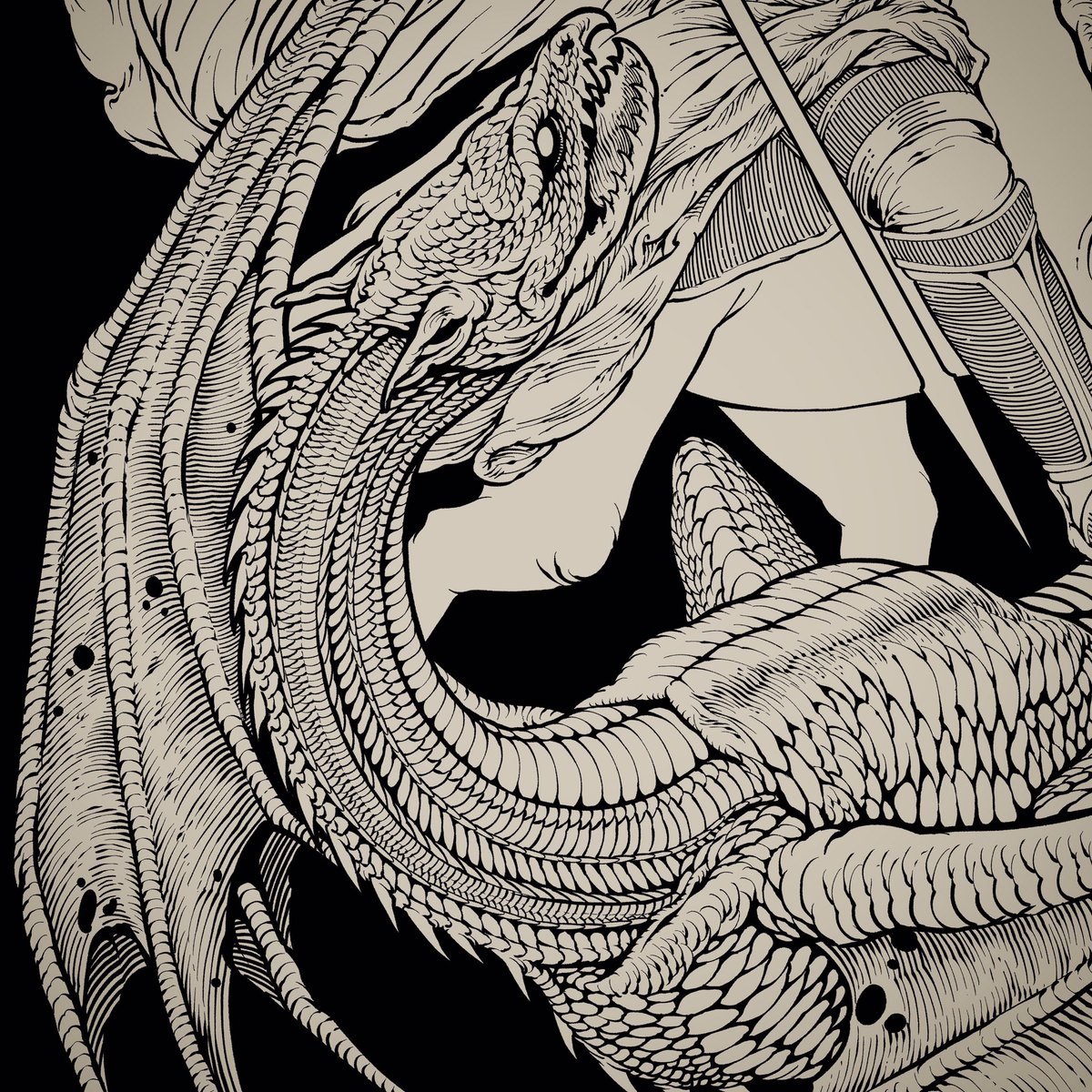 Work In Progress 
Commission Work
References : St.Peter George And The Dragon
#artwork #dragon #smaug #LordOfTheRings #TheHobbit #tolkien #lineart