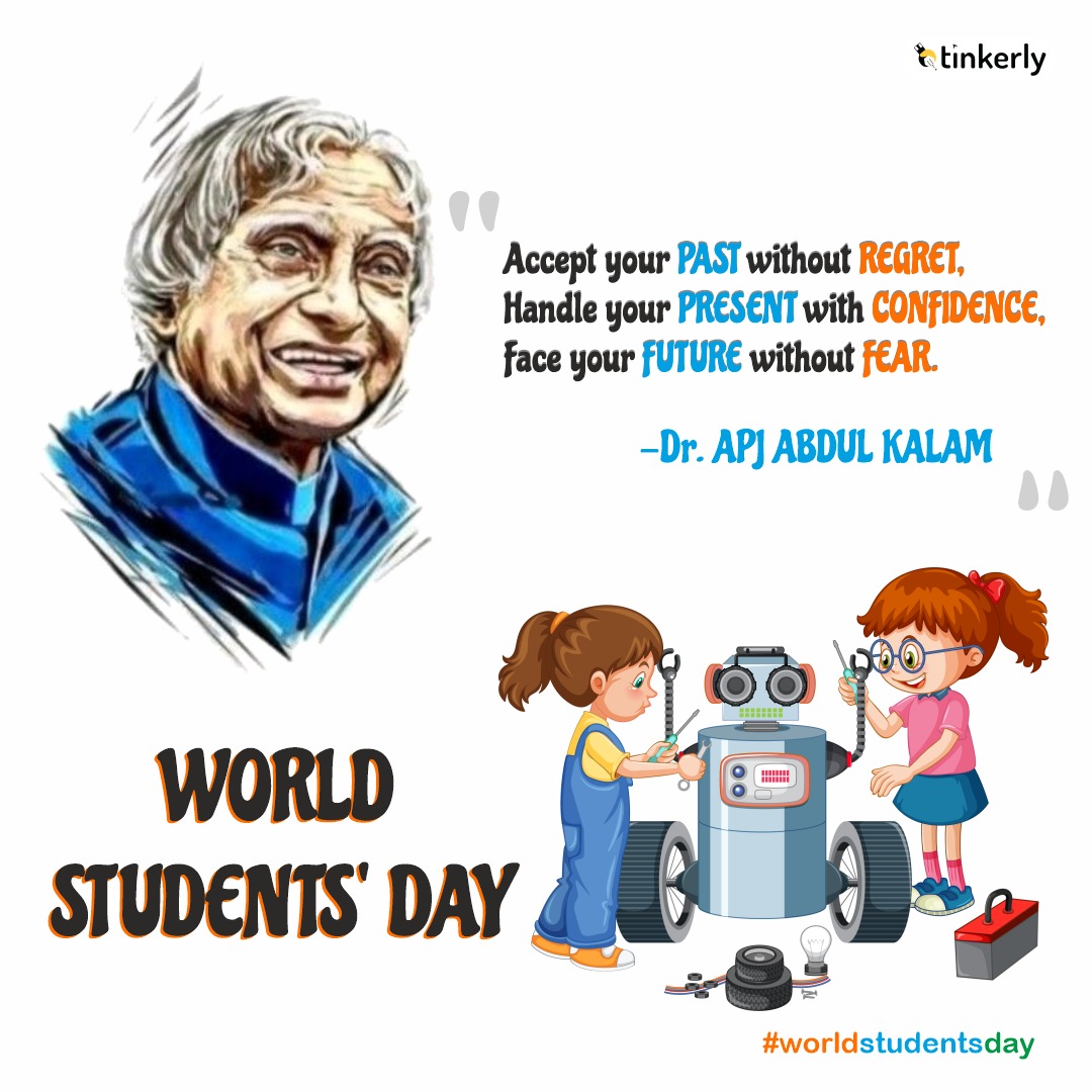 tinkerlygroup's tweet photo. Every student has a zeal to learn. Let's inspire young learners to dream big and innovate by utilizing the power of their creativity.
Tinkerly wishes young learners around the world a Happy World Students' Day!
.
#worldstudentsday #student
#edtech #tinkerly #codingforkids https://t.co/L3lphEp3Mc
