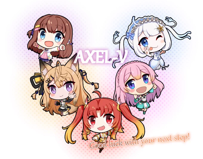 AXEL-Vに出会えたことに感謝を#ひこ絵#水蜜画#こくり絵巻  #かなる美術館#絵くまさき 