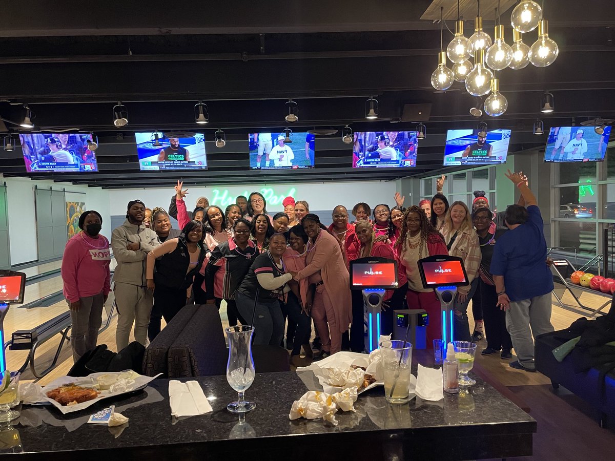 acscougars's tweet photo. ACS staff enjoying a night of bowling!  #carnegiestrong https://t.co/F4Pcl83dzG