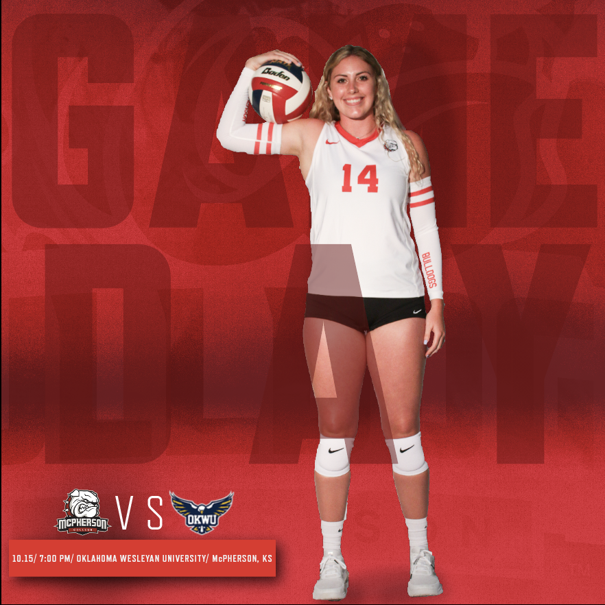 MacCollegeVB's tweet photo. 🚩 GAME DAY 🚩 

🆚 Oklahoma Wesleyan University 
⏰ 7:00 PM
📍 McPherson, KS
📊 https://t.co/cQ54zQVCLi
📺 https://t.co/aRjN1XqFYT
🎟️https://t.co/5Ps1r9dwOl…
#BulldogPride https://t.co/2oO7JJTxpr