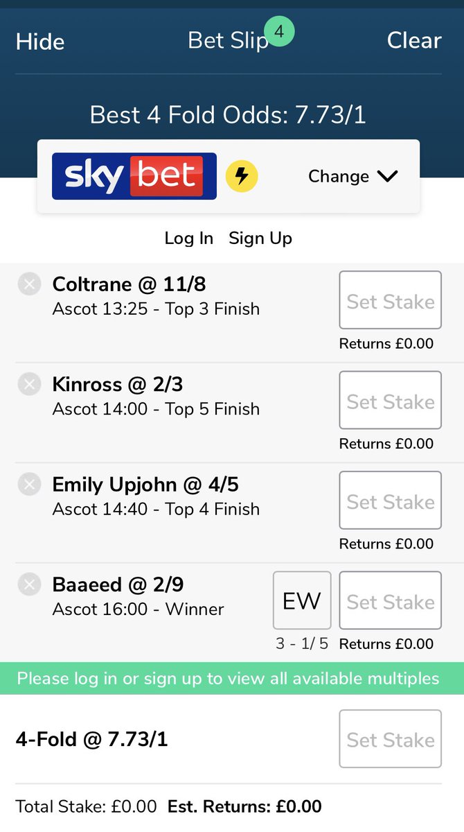 StanleyRacing's tweet photo. The ascot 4 fold https://t.co/RUba4HMKMH