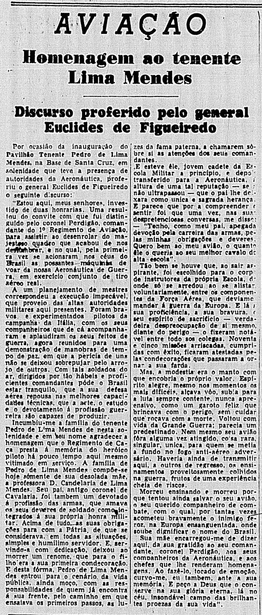 sentandoapua's tweet photo. Notícias da 2ª Guerra: 15OUT1946-Homenagem ao tenente Lima Mendes https://t.co/gvzKmuIdk6 

#OUT46 #CorreioDaManhã #WWII #FAB #homenagem #LimaMendes https://t.co/9lMEaLbYUr