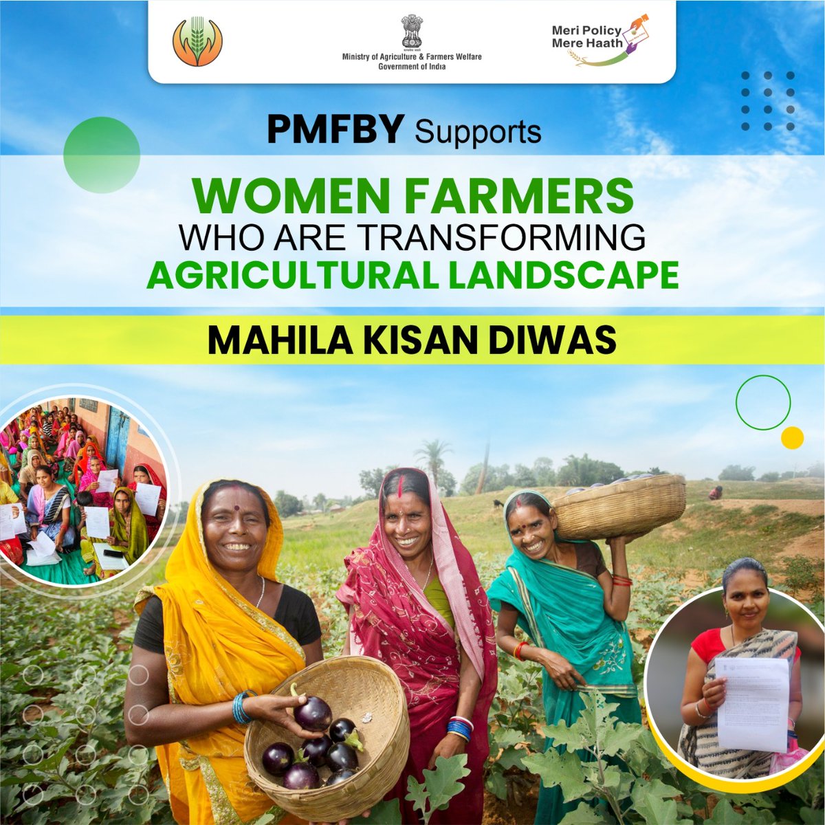 pmfby's tweet photo. With ease of access to technologies like NCI Portal, #CropInsurance mobile app, women farmers can access all the information related to #CropsLoss.
Women farmers are no longer dependent on others and are making their valuable contributions in agriculture.
#MahilaKisanDiwas2022 https://t.co/aIOiWpT0BP