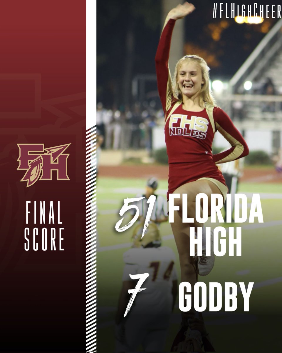 That's good for another Florida High win!
<a href="/FSUS_Athletics/">FSUS Athletics</a> <a href="/fhtdclub/">FloridaHighTDClub</a>