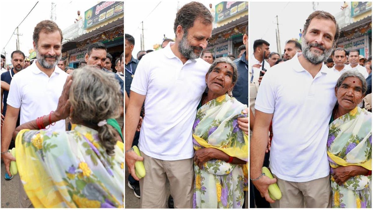 ShayarImran's tweet photo. ये बूढ़ी अम्मा राहुल गॉंधी के लिये अपने खेत से खीरा लेकर आयी हैं, रोते हुए राहुल को खीरा देती हैं और बताती हैं कि मेरा परिवार बेहद ग़रीब है मेरे पास कुल जमा पूँजी के नाम पर एक खेत है
जो तुम्हारी दादी इंदिरा गॉंधी के भूमि सुधार अधिनियम की वजह से मिला था, ये खीरा उसी खेत का है 1/2 https://t.co/Mih0xg6I5r
