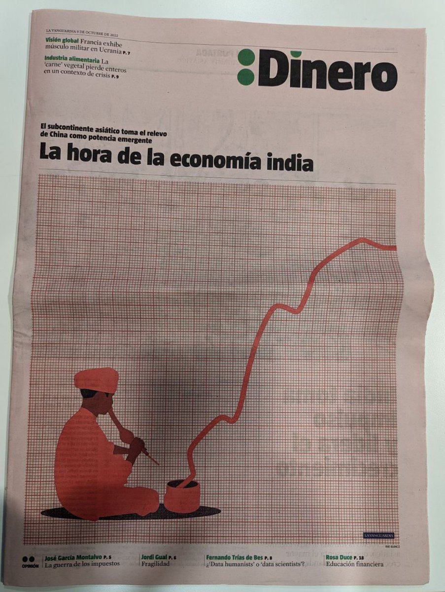 Dhanpal9785's tweet photo. #Snake 🐍 #Charmer on #Spain's newspaper front page on #Indian #Economy.

#IndiaPhobiainSpain 🤡

They still ginni that it’s Lehru era ….. Thnx to #Pappu &amp; family https://t.co/wGQQrkcQEQ