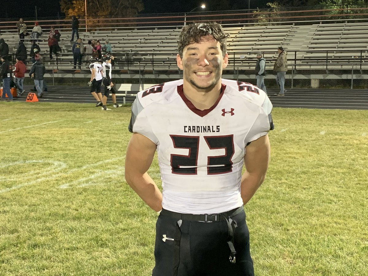 bryanr_clark's tweet photo. Clarinda senior Tadyn Brown had himself a night! He rushed for 300 yards and scored seven touchdowns. https://t.co/f273gomMVP