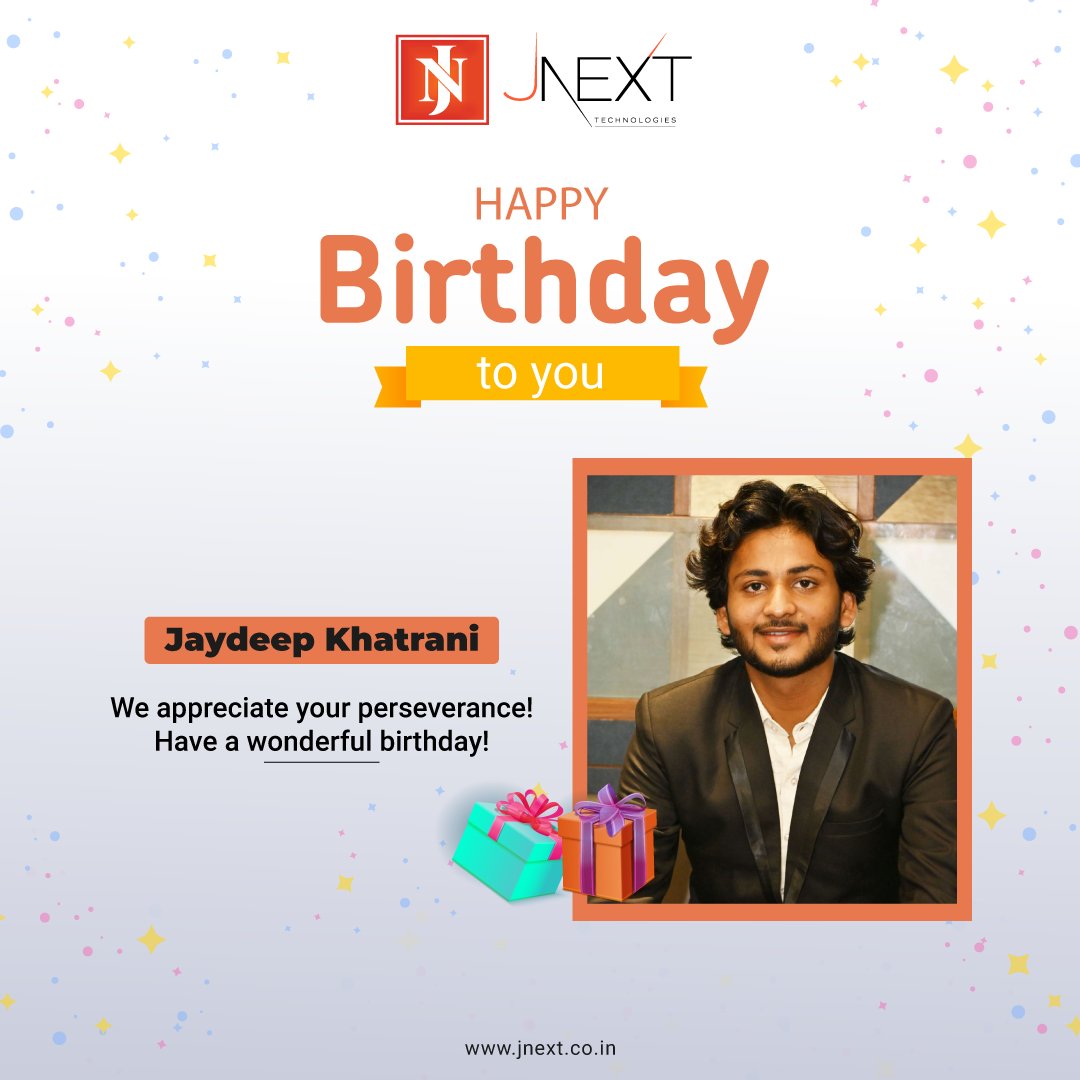 jnextservices's tweet photo. As an esteemed member of our team #jnexttechnologies. 💐 Wishing you a wonderful #birthday and a great year ahead! Hoping that this birthday is the start of an amazing year where you fulfill 🎯 every goal. Wishing you the happiest birthday! 🎉

#jnext #happybirthday #birthdaybash https://t.co/bMkMsMREu5