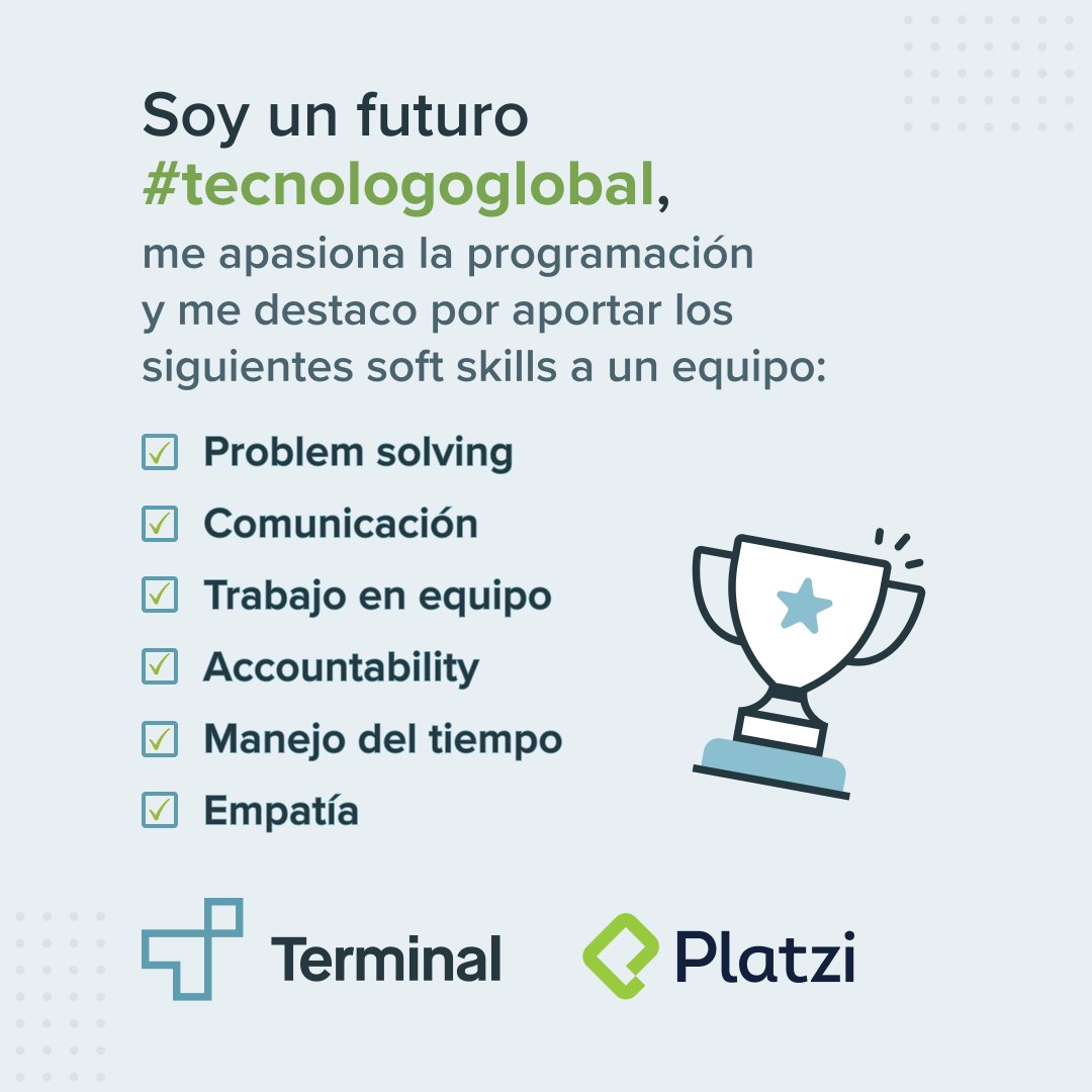 Nunca sabremos de lo que somos capaces si nunca lo intentamos, si nos rendimos a la primera porque surgen dificultades, no queda otro camino que convertir las excusas en combustible para tomar acción. <a href="/JoinTerminal/">Terminal Inc.</a> <a href="/platzi/">Platzi</a> gracias por crear un puente para ser #tecnologosglobales