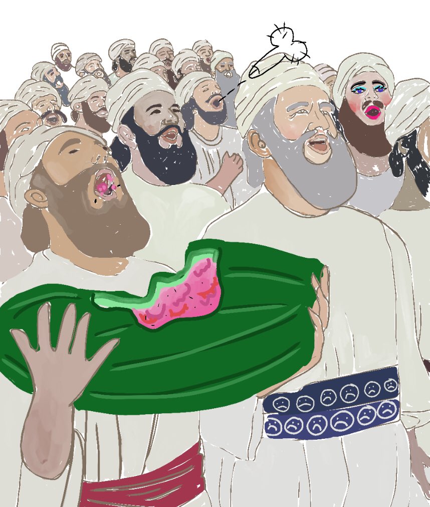 I know I’m not the only JDub who graffitied every watchtower publication that passed through their hands
Sing praises to Jehova and eat the watermelon 
And what’s with that one guy who has makeup?
These are the simple joys the new generation will never experience
#exjw