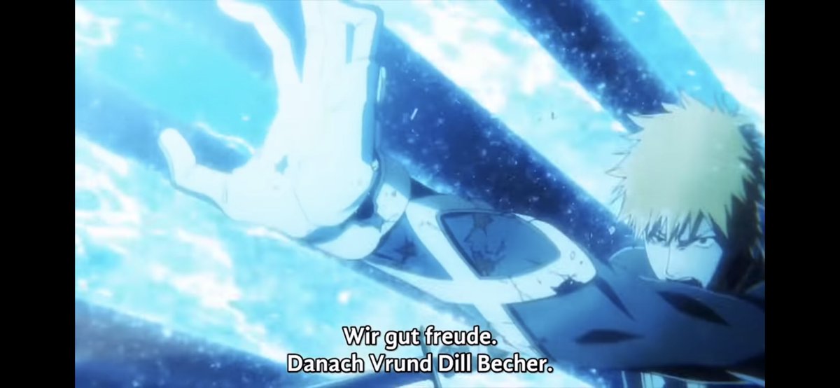 JetztMelissa's tweet photo. Uhhh guys can we talk about the “German” incantations in the first ep of #BLEACHTYBW?

What the fuck is happening here??? #langtwt #german https://t.co/EkIPuH55o2