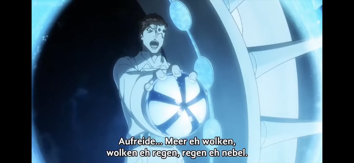 JetztMelissa's tweet photo. Uhhh guys can we talk about the “German” incantations in the first ep of #BLEACHTYBW?

What the fuck is happening here??? #langtwt #german https://t.co/EkIPuH55o2