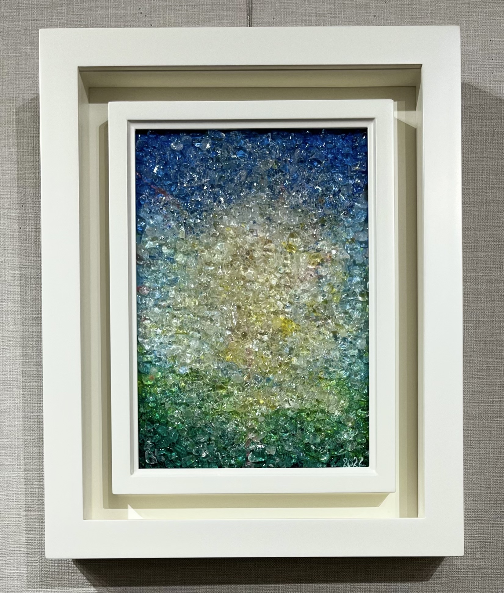 現代美術、Oharu S10号アクリルホワイトストーン出品作