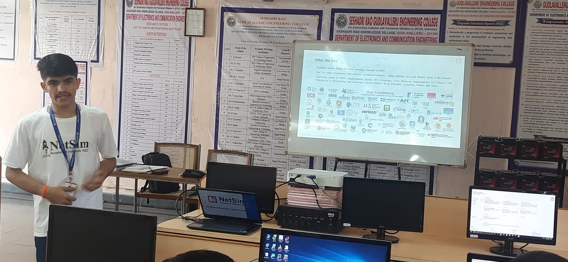 GecGudlavalleru's tweet photo. Dept of #ECE : A Faculty Development Programme (#FDP) on #Network #Simulation with #NetSim Software is arranged on 13-14 Oct ’22 in #SRGEC (#SRGECGudlavalleru) (#GECGudlavalleru). Hands-on sessions were arranged in R&D Centre, ECE. https://t.co/lv4WgyY6lR
