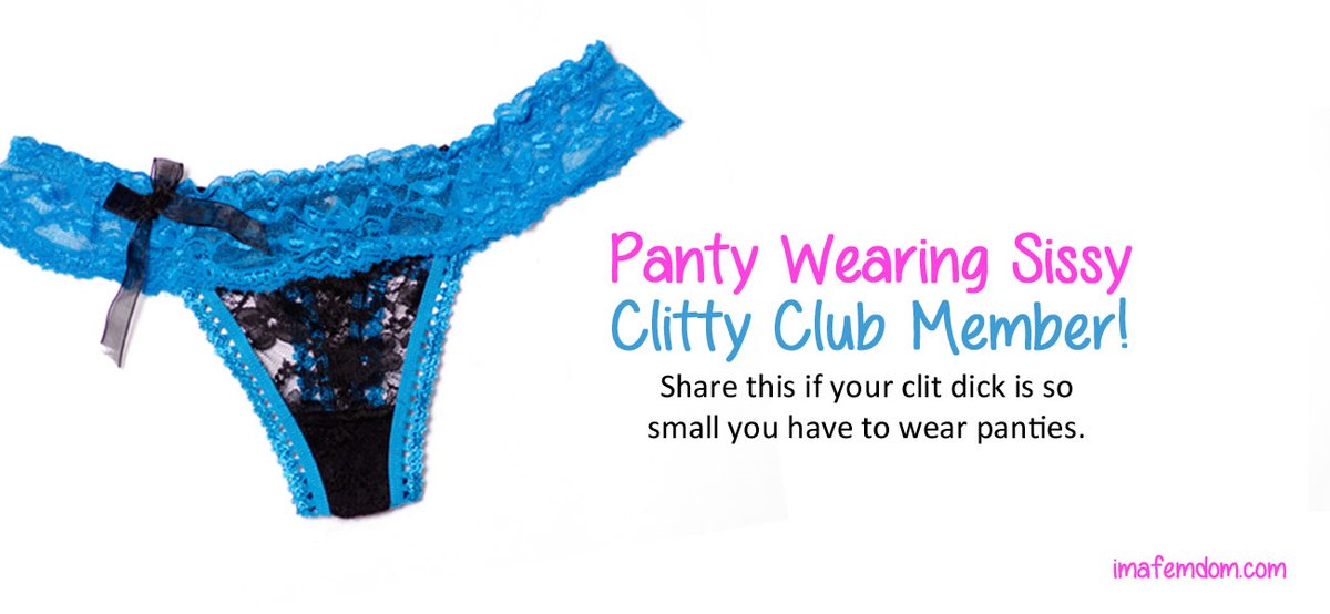 itsfemsissy's tweet photo. Are you a member of the Panty Wearing Sissy Clitty Club? Check and see! #sissyclub #femboy #sissycaption #clitdick #sissyclitty https://t.co/MUq040UOfe