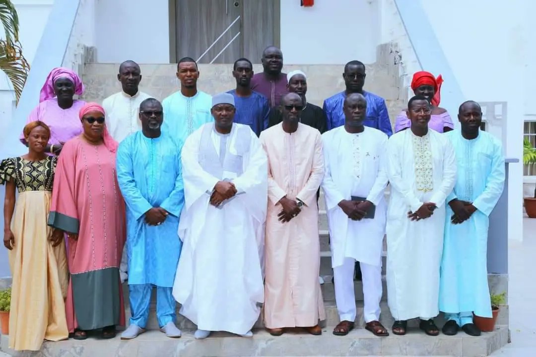teamkaba2022Gff's tweet photo. The Executive Committee of The Gambia Football Federation were today at the State House where they paid a courtesy call on the President His Excellency Adama Barrow to introduce the new leadership to the Gambian leader following a resounding win in August’s Elective Congress. https://t.co/ODtMwbiOtp