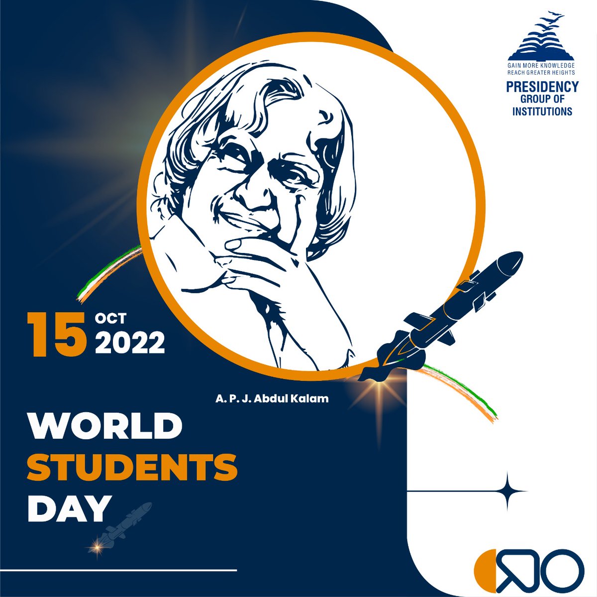 PresidencyGroup's tweet photo. Happy World Students day to all Presidencians !!!

World Students’ Day is celebrated every year on  October 15 and was established by the United Nations in 2010 to honor the late former President of India, APJ Abdul Kalam.

#WorldStudentsDay #APJAbdulKalam #presidencyschool https://t.co/2mAaiG5Rdj